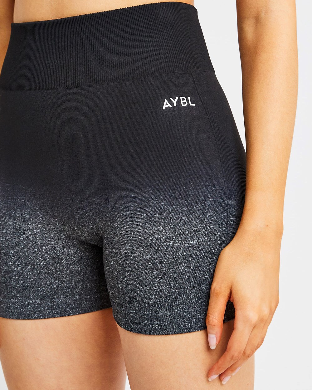 Página Oficial De Bermudas AYBL México - Pulse Ombré Seamless Shorts Mujer  Black/Grey